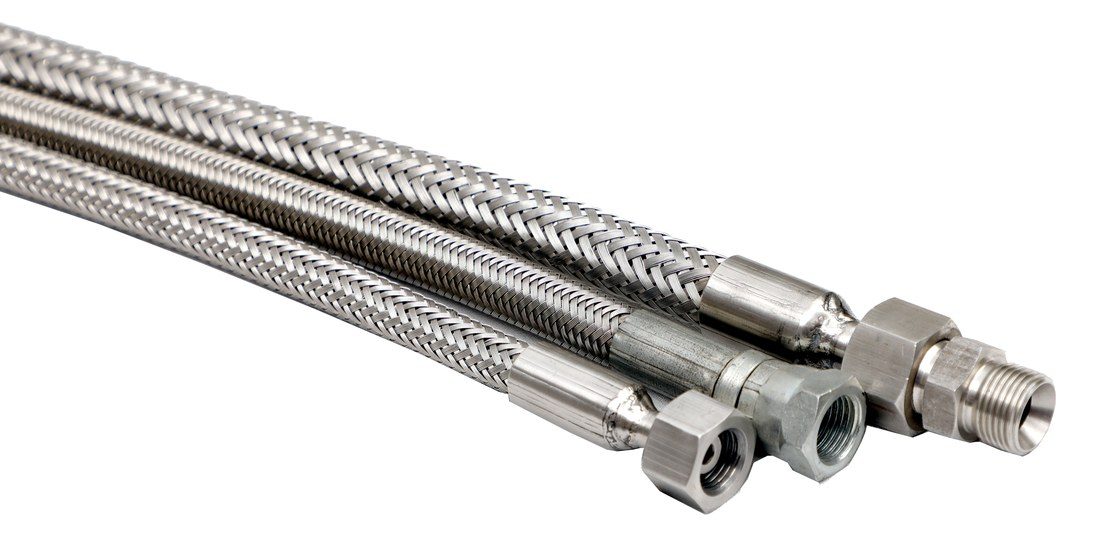 Braided corrugated hose assemblies across the size range